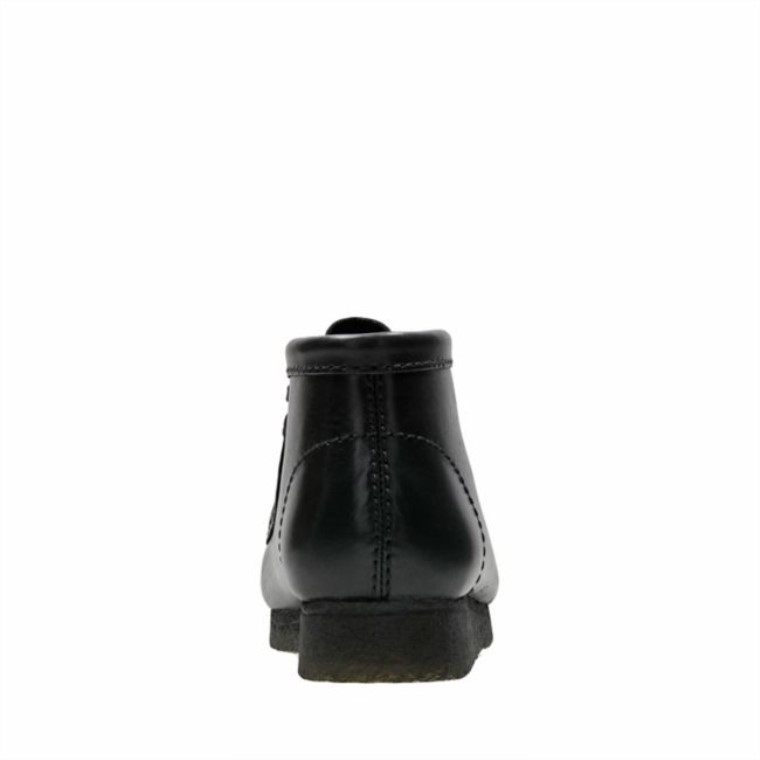 Botas Wallabee De Cuero Negro Clarks Cuero Negro