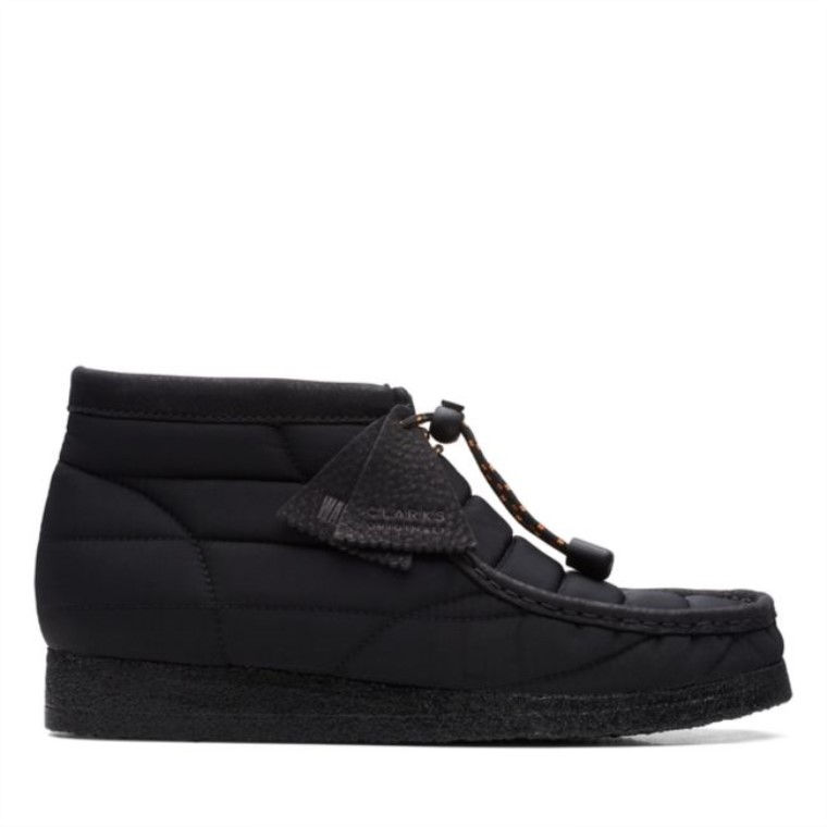 Bota Wallabee Acolchada Negra Clarks Padded Black