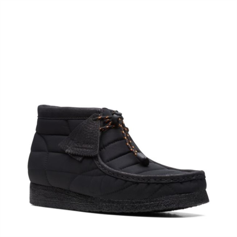 Bota Wallabee Acolchada Negra Clarks Padded Black