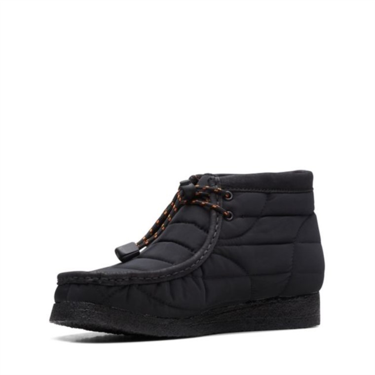 Bota Wallabee Acolchada Negra Clarks Padded Black