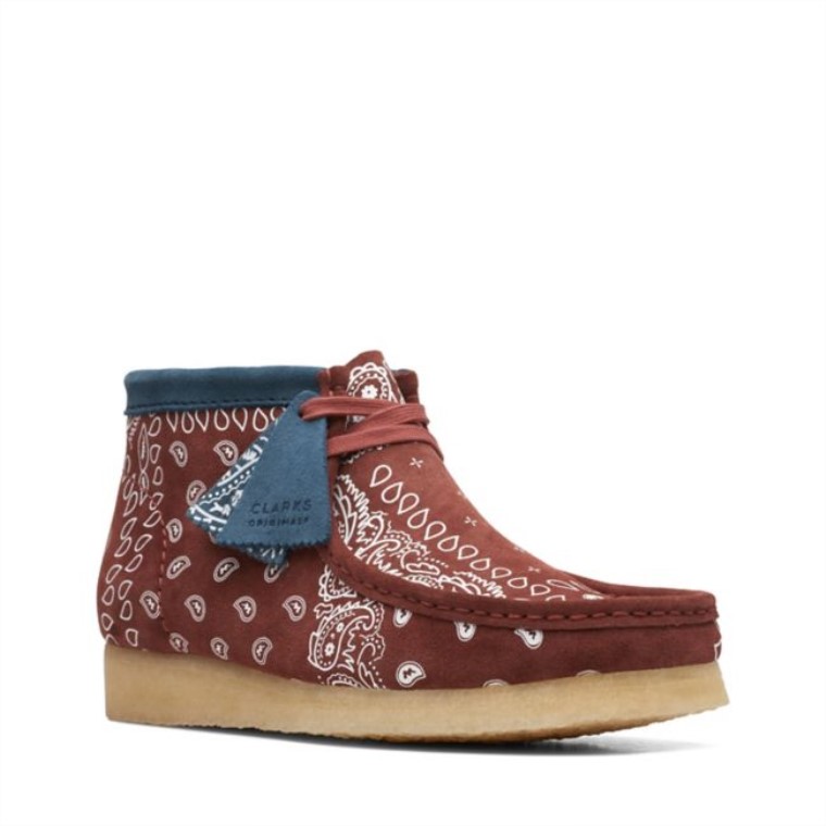 Wallabee Bota Ladrillo Paisley Ladrillo Clarks