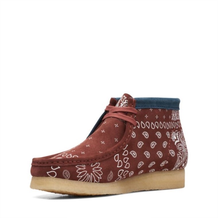 Wallabee Bota Ladrillo Paisley Ladrillo Clarks
