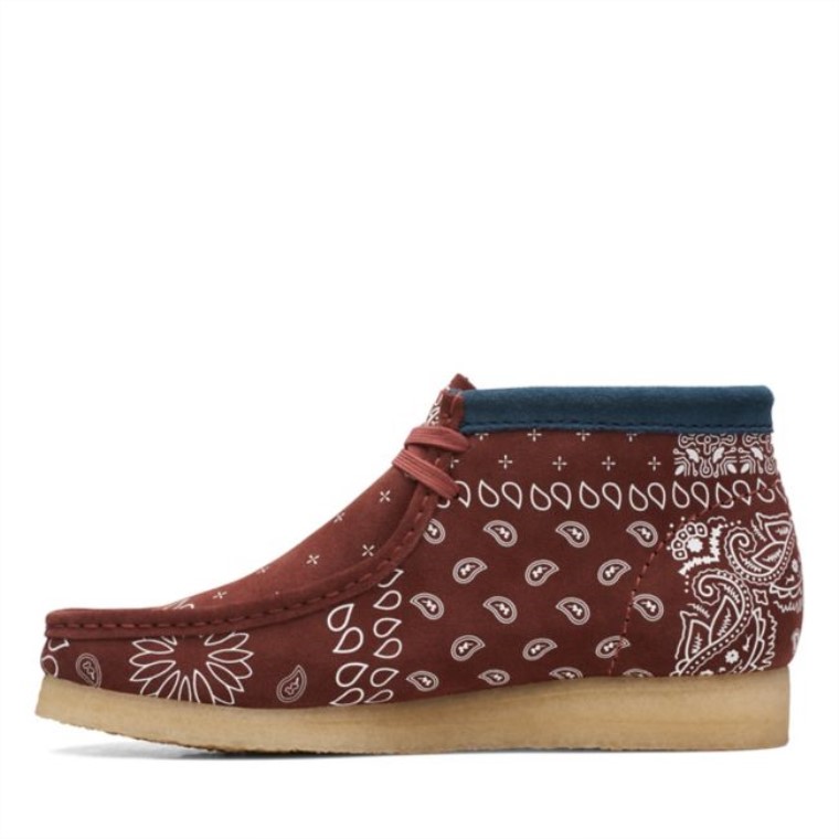 Wallabee Bota Ladrillo Paisley Ladrillo Clarks