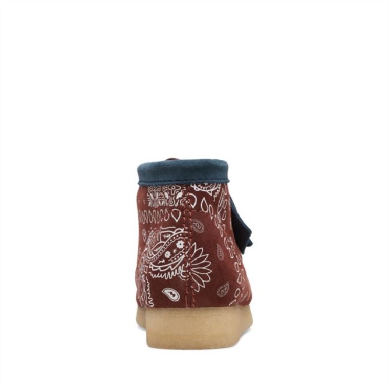 Wallabee Bota Ladrillo Paisley Ladrillo Clarks