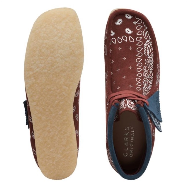 Wallabee Bota Ladrillo Paisley Ladrillo Clarks