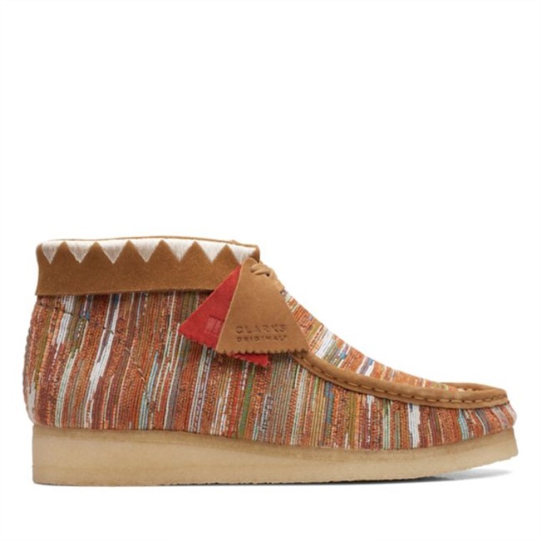 Bota Wallabee Tela Jengibre Tela Clarks Jengibre