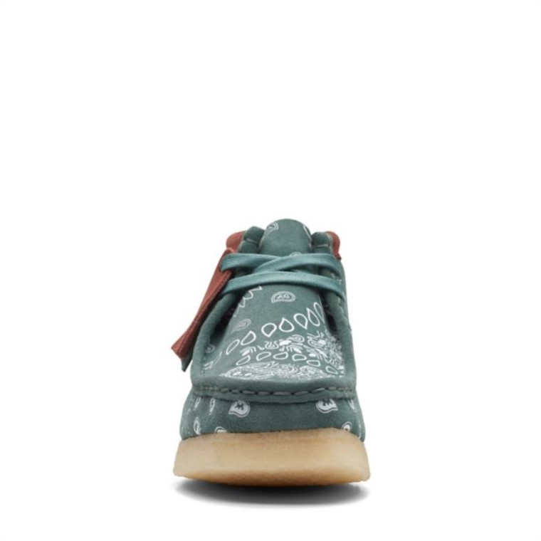 Botas Wallabee De Paisley Verde Clarks Paisley Verde