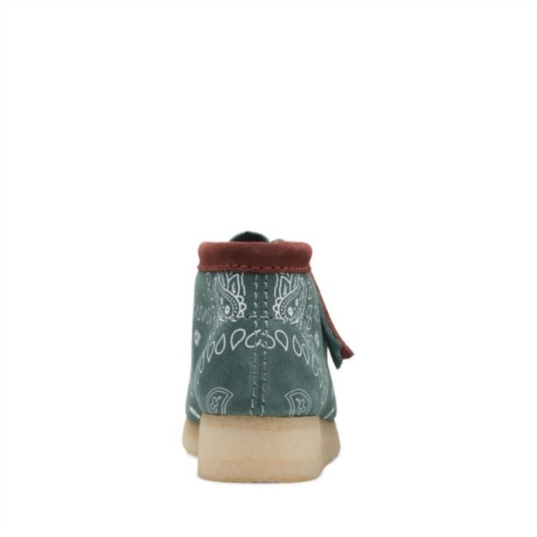 Botas Wallabee De Paisley Verde Clarks Paisley Verde