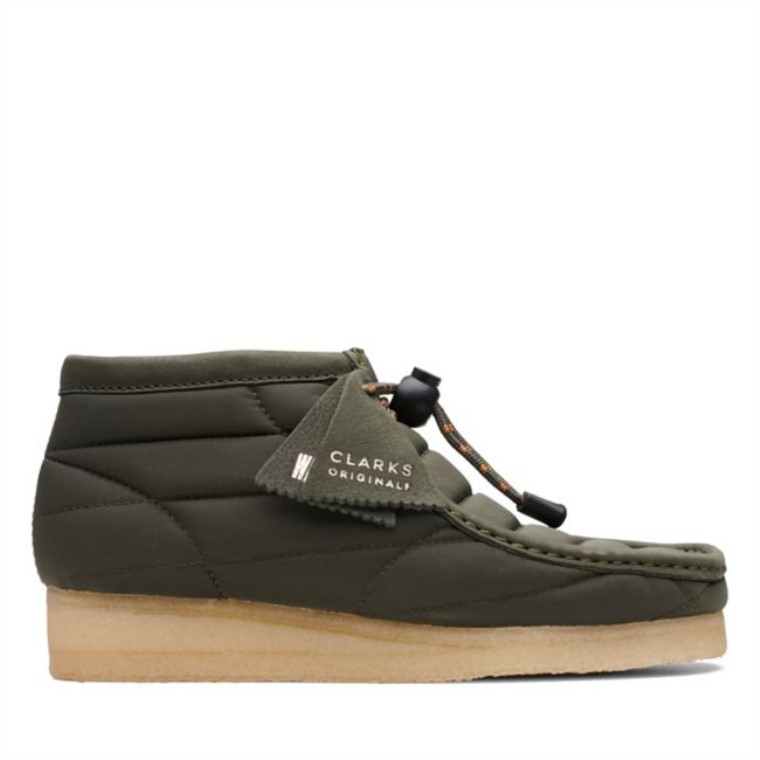 Bota Wallabee Caqui Acolchada Clarks Caqui