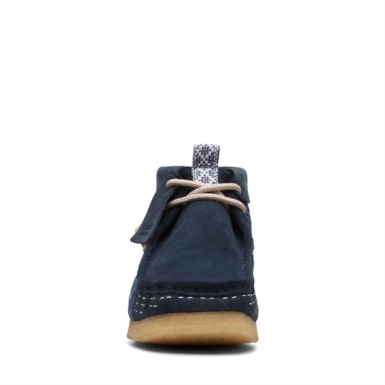 Botas Wallabee Azul Marino Sashiko Clarks Azul Marino Sashiko