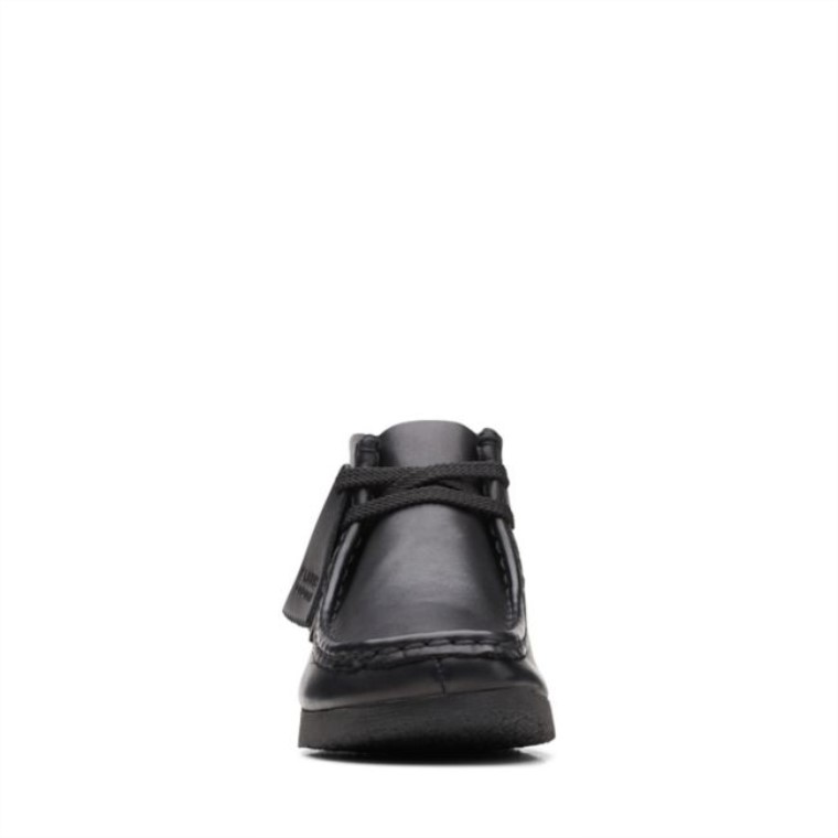 Bota Wallabee Old Cuero Negro Cuero Negro Clarks
