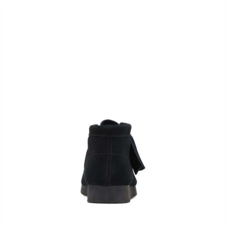 Bota Wallabee Old Black Suede Clarks Black Suede