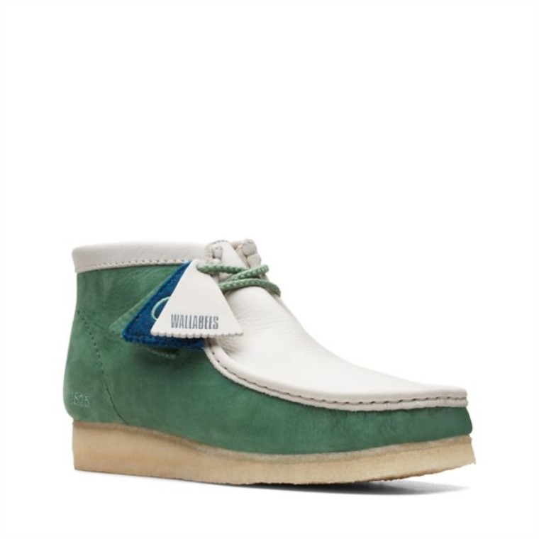 Wallabee Vcy Verde Nubuck Botas Clarks Verdes De Nubuck