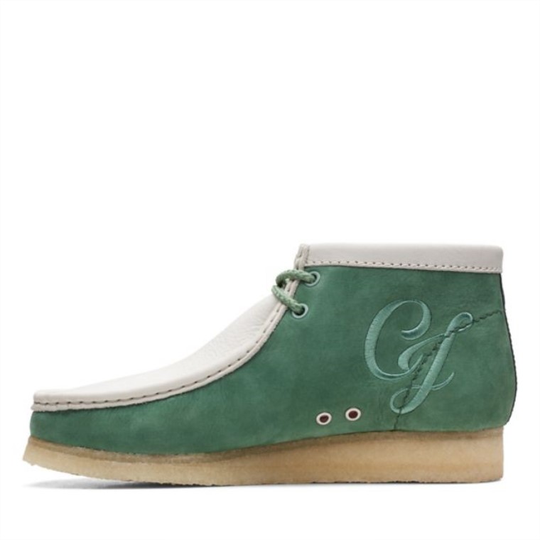 Wallabee Vcy Verde Nubuck Botas Clarks Verdes De Nubuck