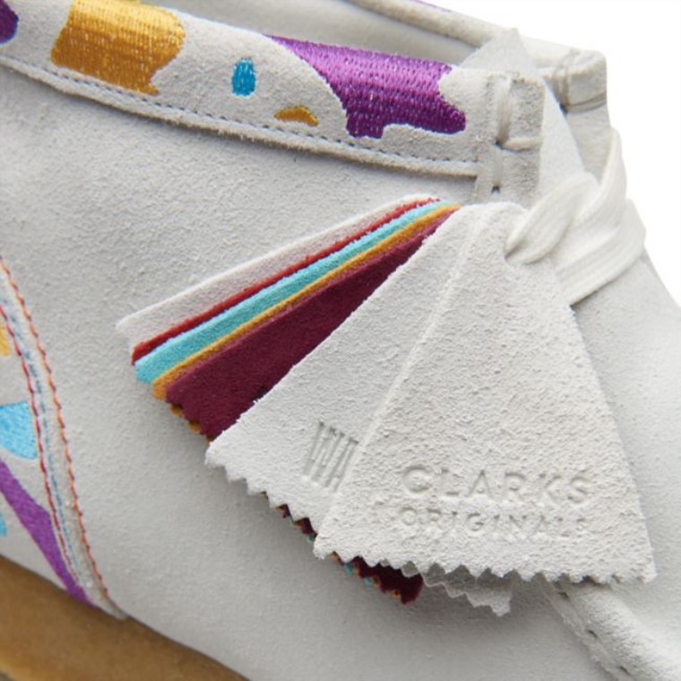 Wallabee Combi Blanco Bota Clarks Combi Blanco