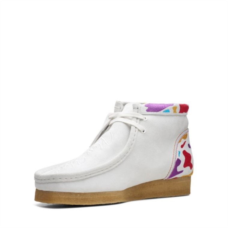 Wallabee Combi Blanco Bota Clarks Combi Blanco