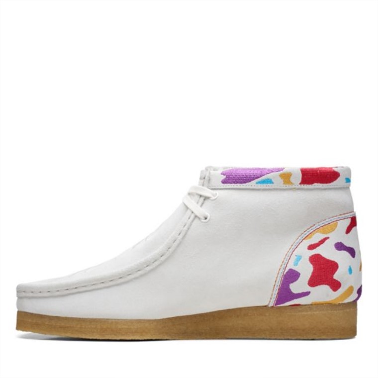 Wallabee Combi Blanco Bota Clarks Combi Blanco