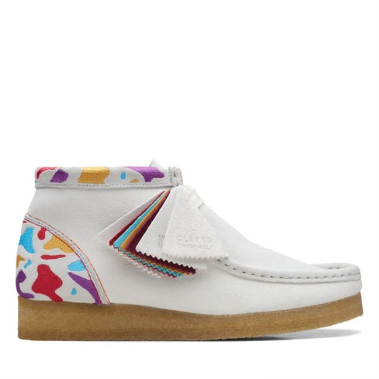 Botas Clarks Combi Wallabee Blancas