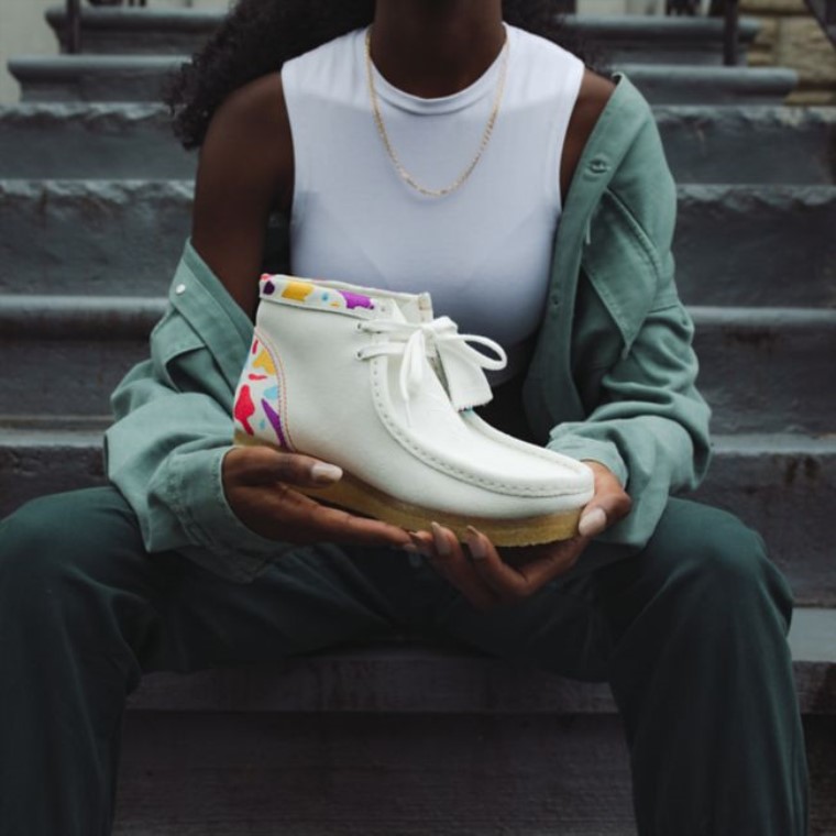 Botas Clarks Combi Wallabee Blancas