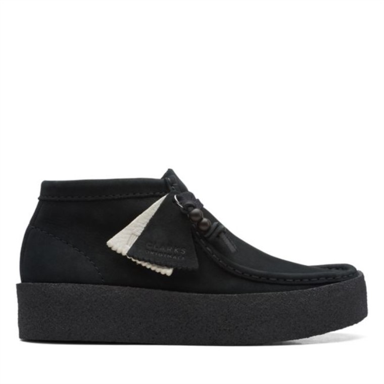 Botas De Copa Clarks De Nobuk Negro Wallabee Nobuk Negro