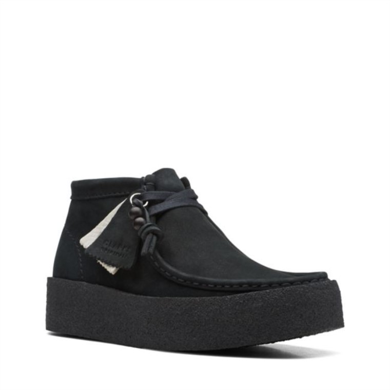 Botas De Copa Clarks De Nobuk Negro Wallabee Nobuk Negro
