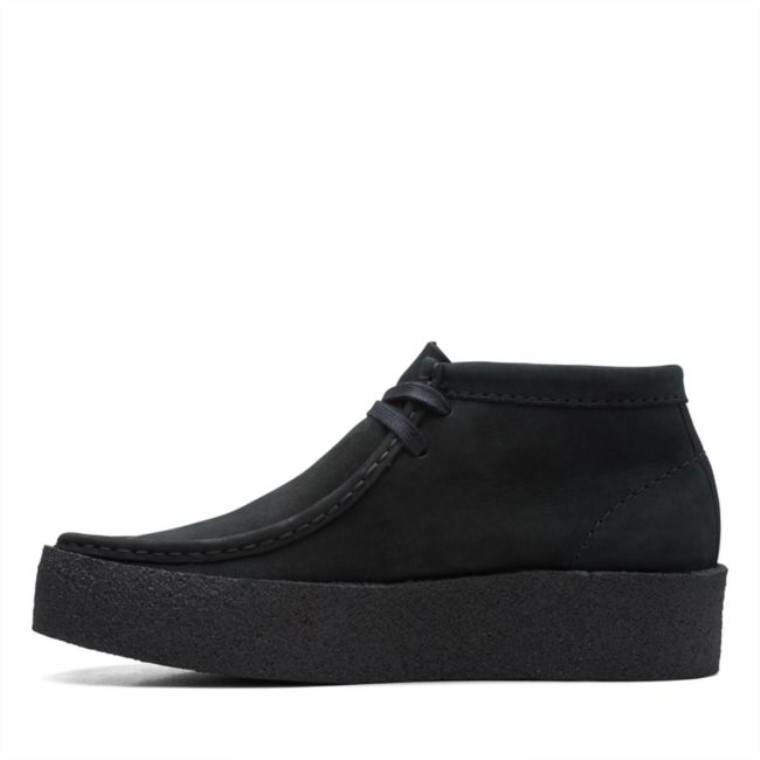 Botas De Copa Clarks De Nobuk Negro Wallabee Nobuk Negro