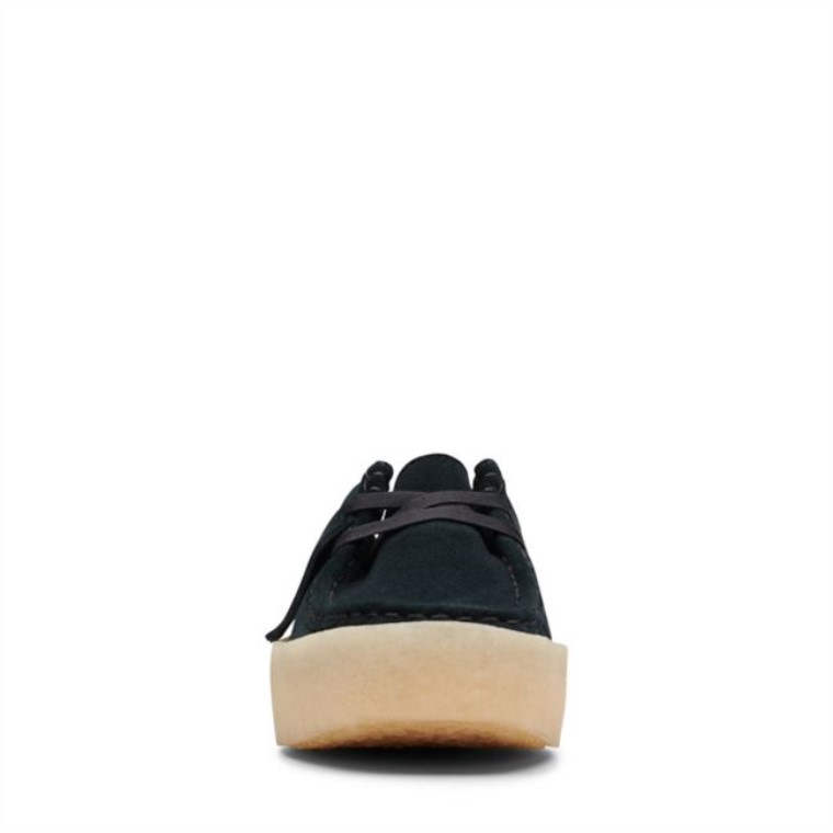 Copa Wallabee Lo Gamuza Negra Forrada Clarks Gamuza Negra Forrada