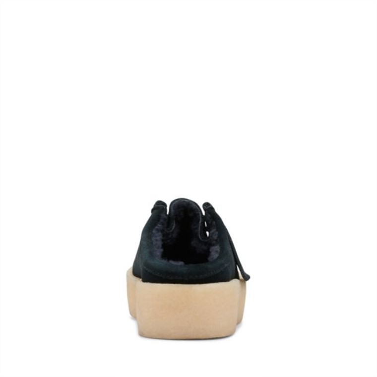 Copa Wallabee Lo Gamuza Negra Forrada Clarks Gamuza Negra Forrada