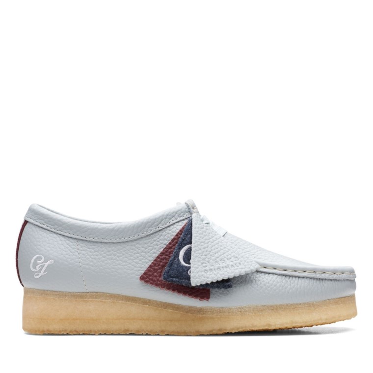 Wallabee Cuero Azul Claro Clarks Cuero Azul Claro