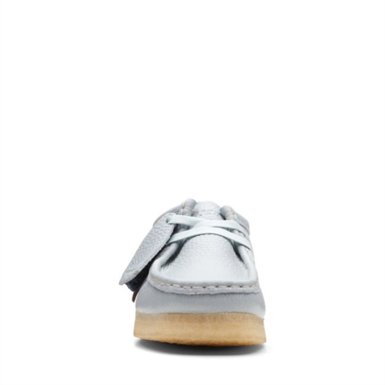 Wallabee Cuero Azul Claro Clarks Cuero Azul Claro
