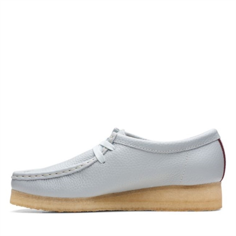 Wallabee Cuero Azul Claro Clarks Cuero Azul Claro