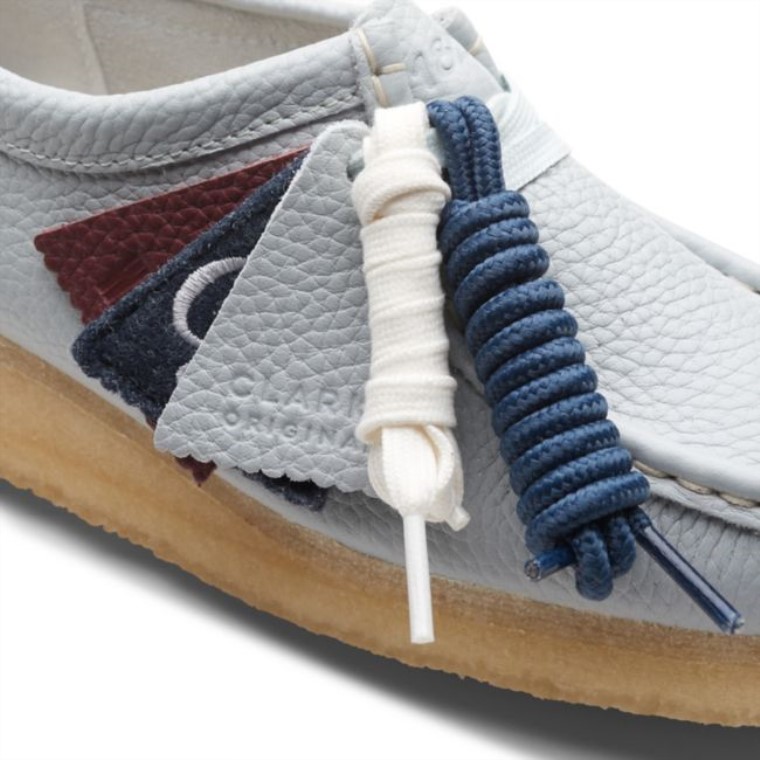 Wallabee Cuero Azul Claro Clarks Cuero Azul Claro