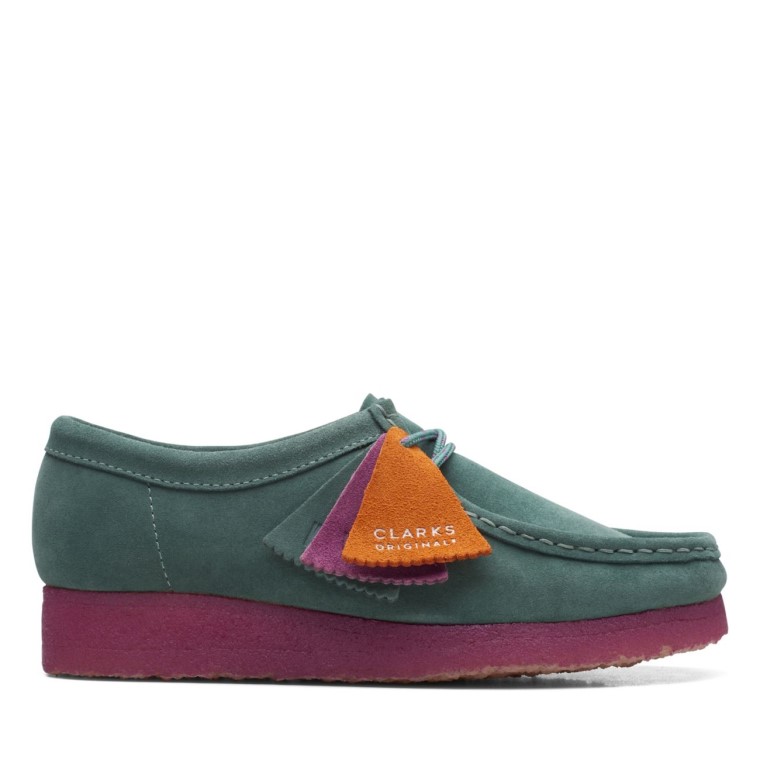 Wallabee Combinación Verde Azulado Combinación Verde Azulado Clarks