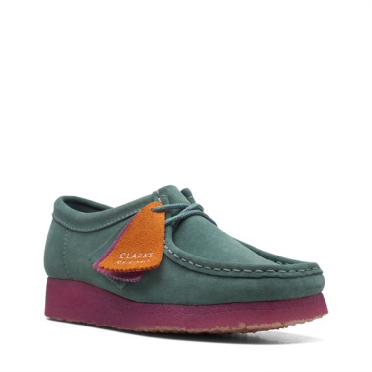 Wallabee Combinación Verde Azulado Combinación Verde Azulado Clarks