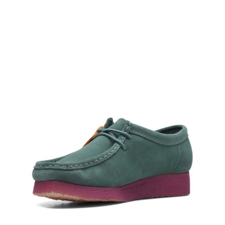 Wallabee Combinación Verde Azulado Combinación Verde Azulado Clarks
