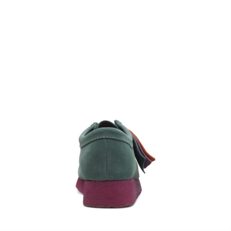 Wallabee Combinación Verde Azulado Combinación Verde Azulado Clarks