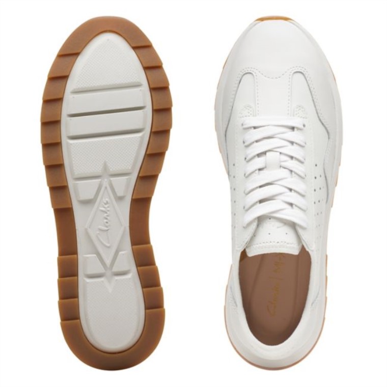 Cuero Combinado Blanco Clarks Dash Lite Lace Cuero Combinado Blanco