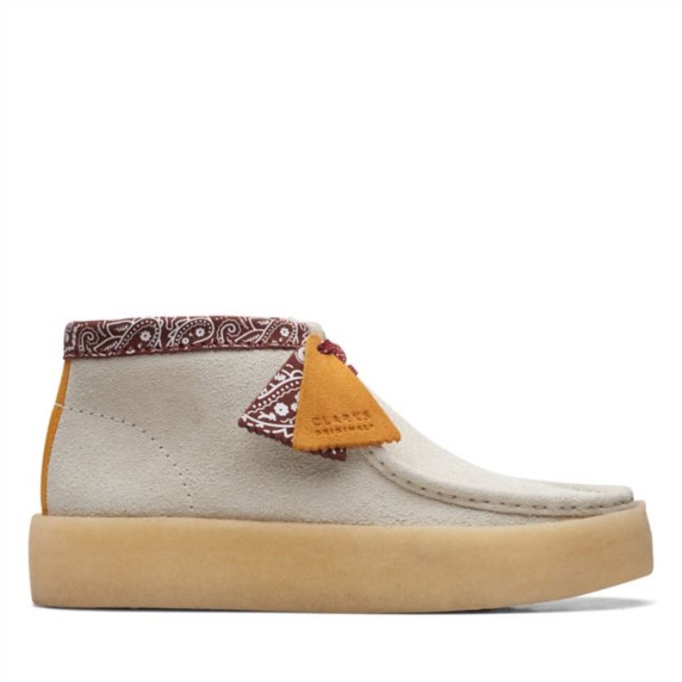 Interés Blanco Clarks Wallabee Cup Bt Interés Blanco