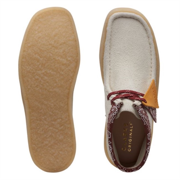 Interés Blanco Clarks Wallabee Cup Bt Interés Blanco