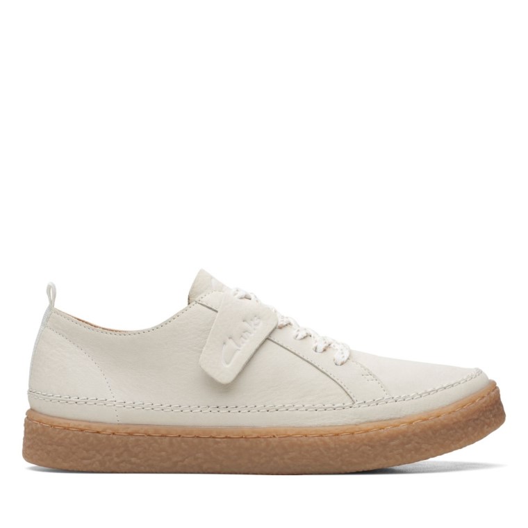 Cuero Blanco Clarks Barleigh Encaje Cuero Blanco