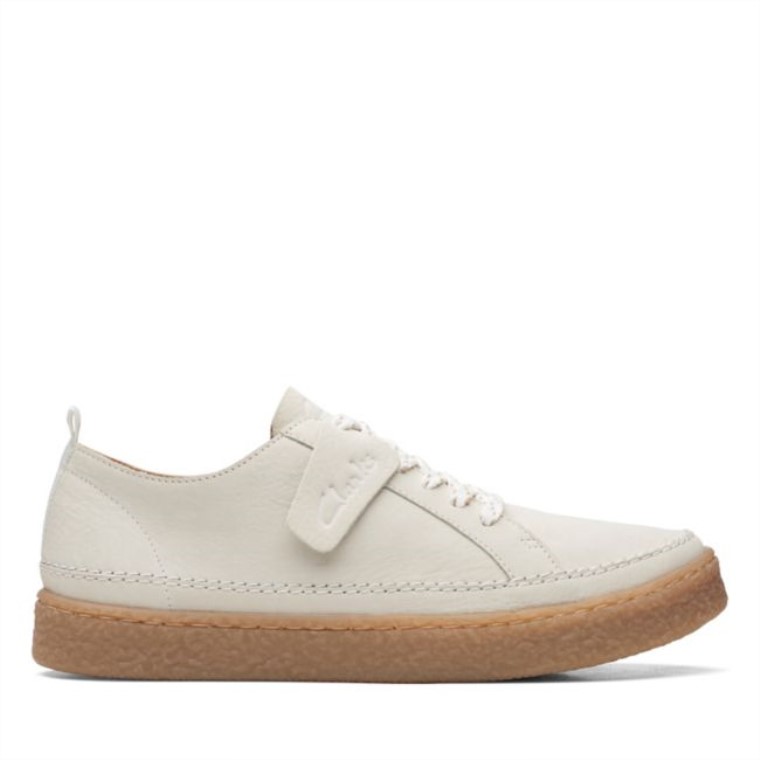 Cuero Blanco Clarks Barleigh Encaje Cuero Blanco