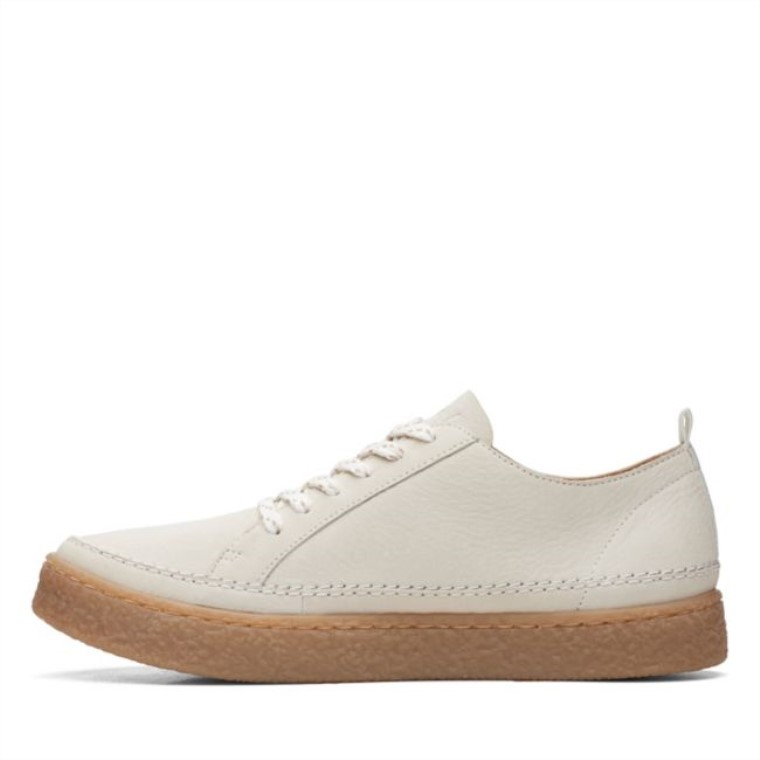 Cuero Blanco Clarks Barleigh Encaje Cuero Blanco