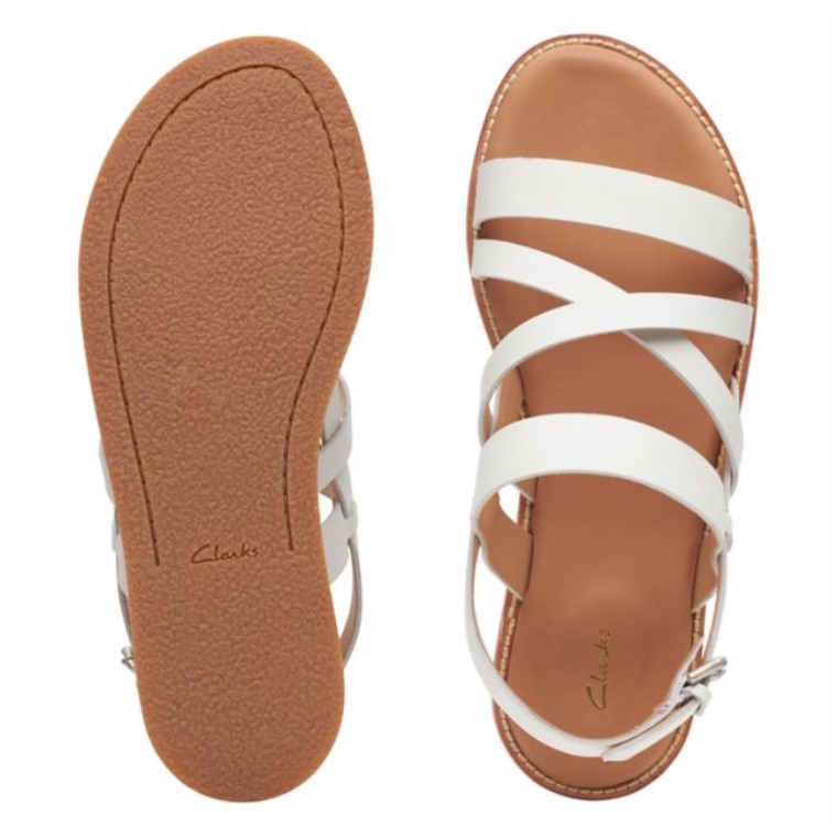 Cuero Blanco Clarks Karsea Sun Cuero Blanco
