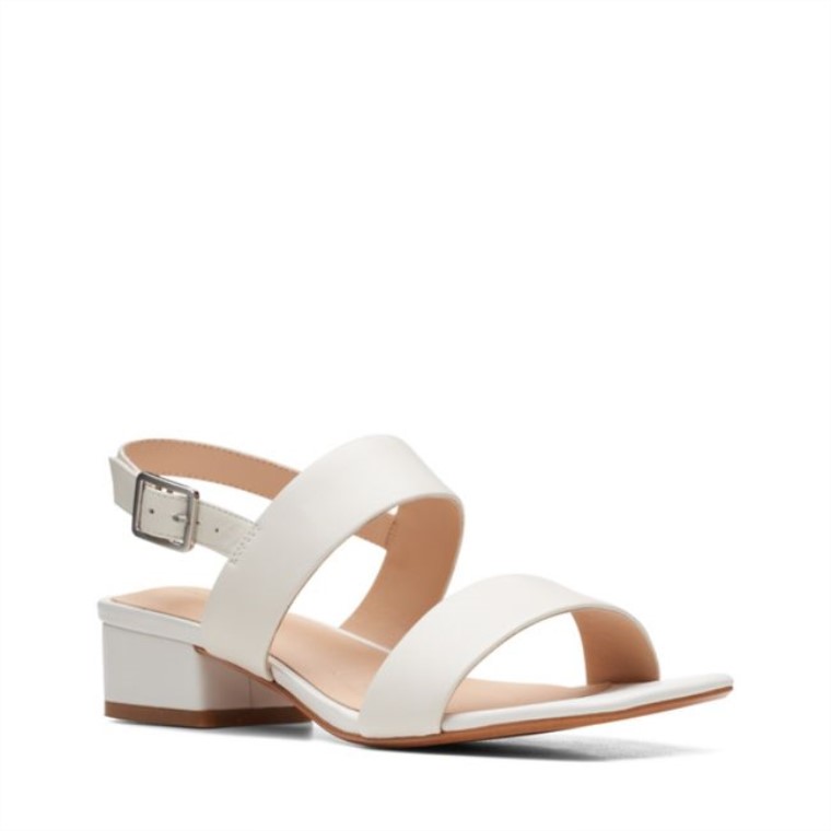 Cuero Blanco Clarks Seren25 Correa Cuero Blanco