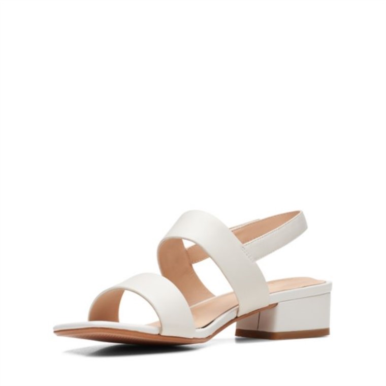 Cuero Blanco Clarks Seren25 Correa Cuero Blanco