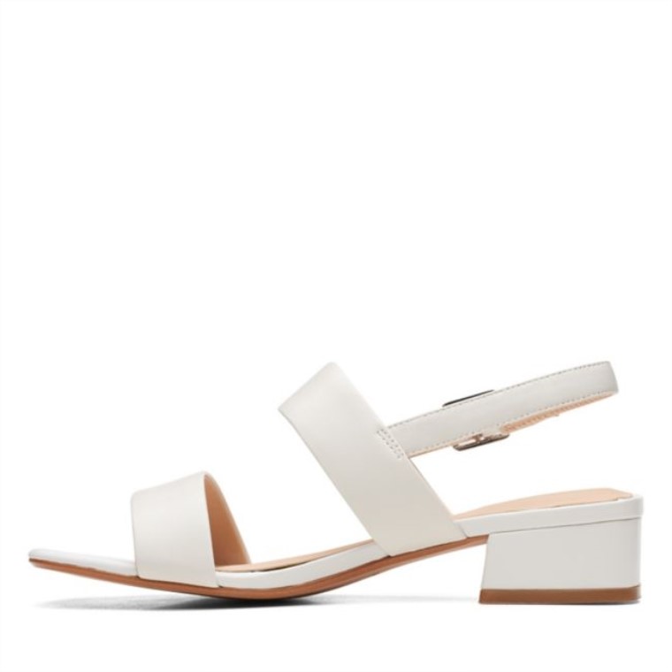 Cuero Blanco Clarks Seren25 Correa Cuero Blanco