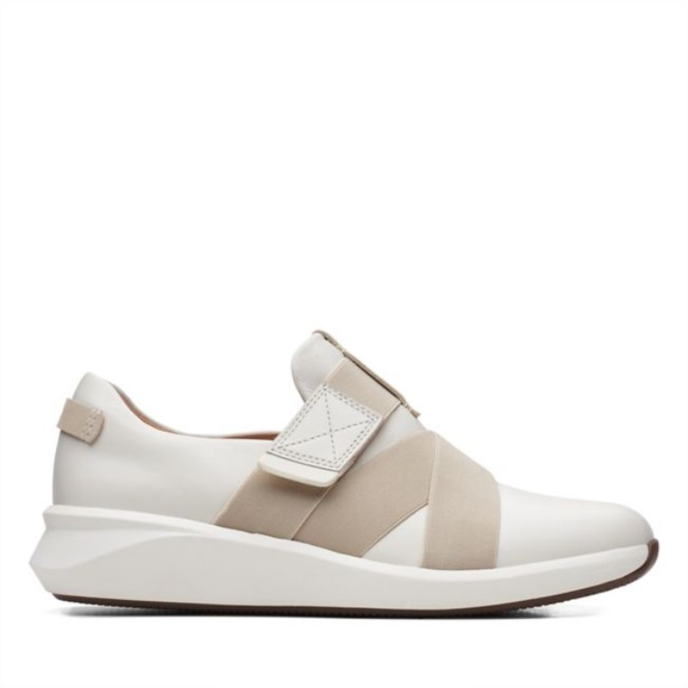 Correa De Cuero Blanco Un Rio Clarks De Cuero Blanco