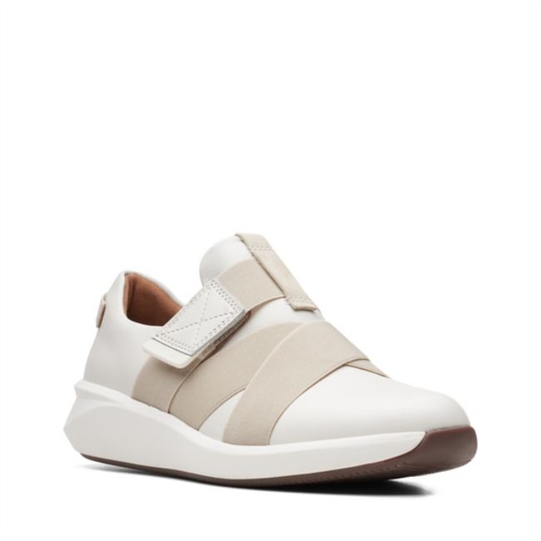 Correa De Cuero Blanco Un Rio Clarks De Cuero Blanco