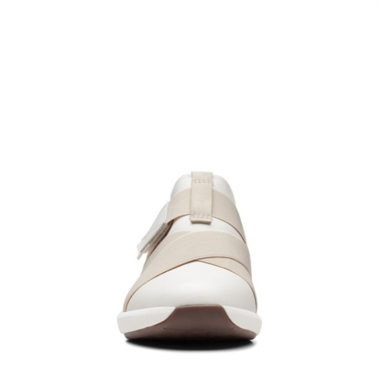 Correa De Cuero Blanco Un Rio Clarks De Cuero Blanco