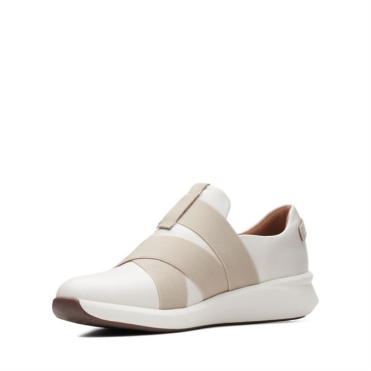Correa De Cuero Blanco Un Rio Clarks De Cuero Blanco